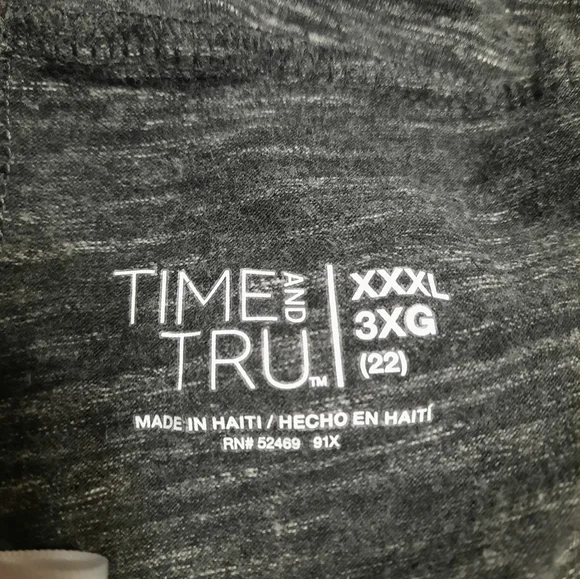 Time and Tru Grey Leggings Size XXXL 22/24 - Picture 4 of 7